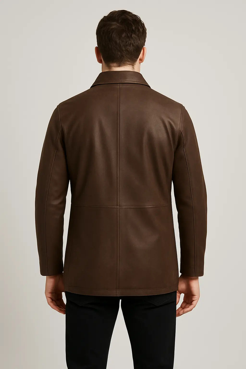 Back view of Dean Winchester Supernatural brown leather jacket for men