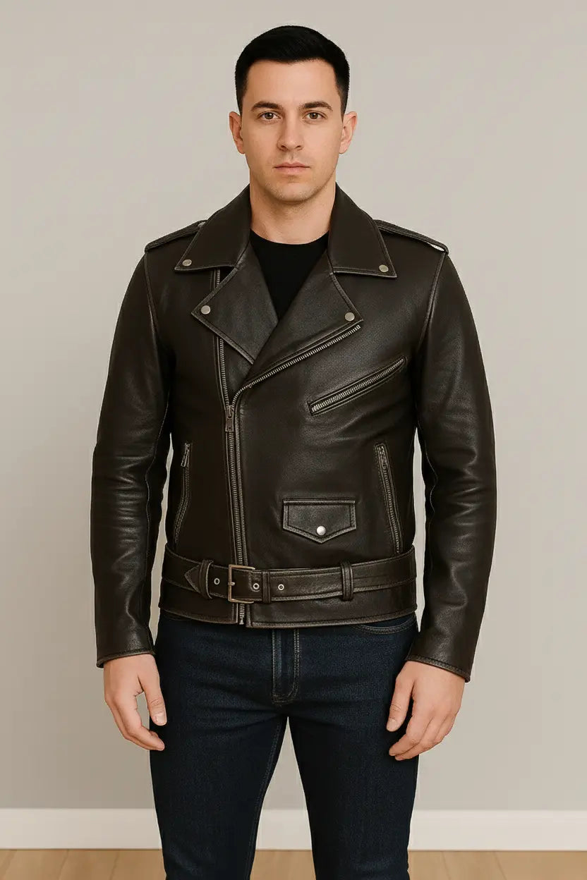 Fallout 4 Atom Cats Leather Jacket front view
